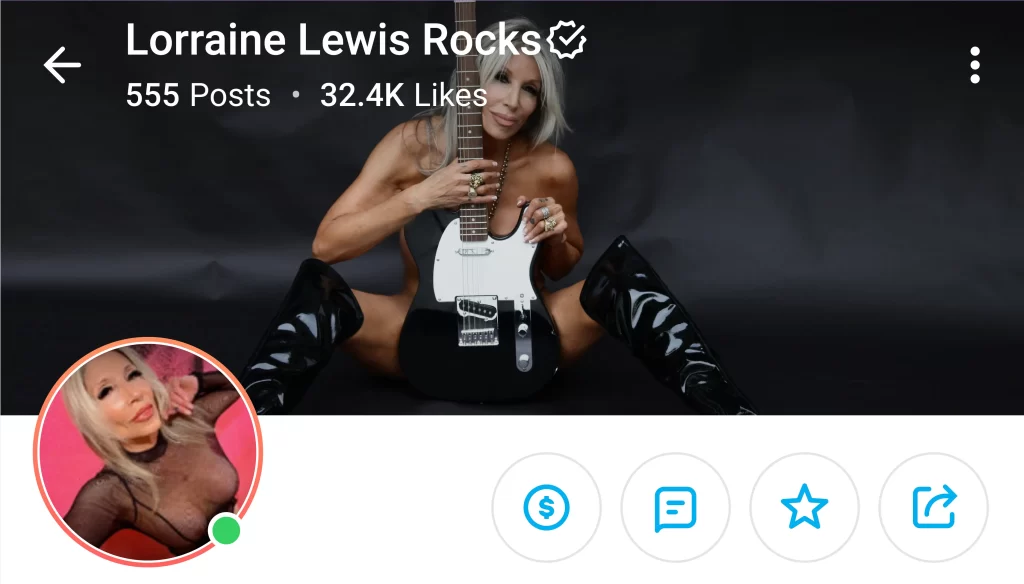 Lorraine Lewis's OnlyFans page